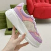 Gucci Chunky Sneakers In web Perforated Leather - Purple