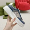 Gucci Chunky Sneakers In web Perforated Leather - Blue