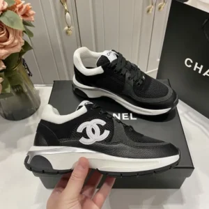 Chanel Color-Blocked Logo Sneakers