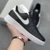 Nike Air Force 1'07 Low Sneakers - Black with White Hooks
