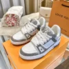 Louis Vuitton Trainer Sneaker Diamond Edition - Gray-White