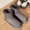 UGG fur one-piece mid-calf boots - Gray