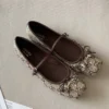 Gucci Horsebit ballet flat in GG crystal - Brown Crystal Veneer