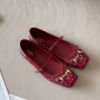 Gucci Horsebit ballet flat in GG crystal - Red Crystal Veneer