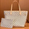 Louis Vuitton Neverfull Tote Bag in Monogram Canvas - Damier Azur /Pink
