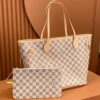Louis Vuitton Neverfull Tote Bag in Monogram Canvas - Damier Azur /Beige