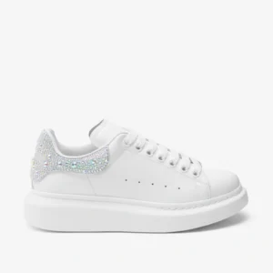 Alexander McQueen Oversized Sneakers Rivet Patches White/Silver