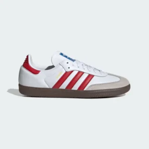 Adidas Samba Sneakers in White/Red