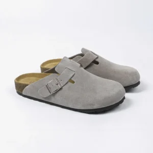 Birkenstock Boston Soft Footbed Clogs in Gray