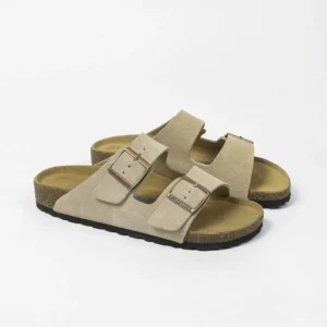 Birkenstock Arizona Soft Footbed Two-strap Sandals in Beige