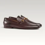 Gold Horsebit/Burgundy Leather