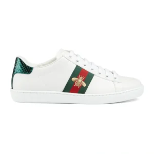 Gucci Ace Sneaker in White Bee