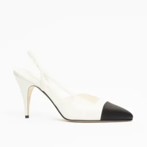 Chanel Métiers d’art 2026 Two-Tone Slingbacks Pumps in White/Black