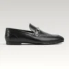 Gucci Jordaan Horsebit Loafer - Sliver Horsebit/Black Leather