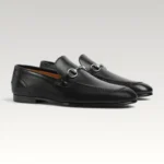 Sliver Horsebit/Black Leather