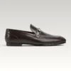 Gucci Jordaan Horsebit Loafer - Sliver Horsebit/Burgundy Leather
