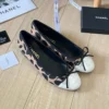 Chanel Leopard Classic Ballet Flats - Nude