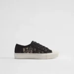 Black Oblique Embroidered Mesh