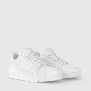 Louis Vuitton LV Trainer Sneaker White Leather Monogram pattern