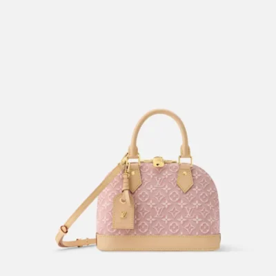 Louis Vuitton Alma BB Handbag Pink Embroidery
