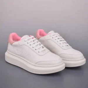 Alexander McQueen Oversized Sneakers in White/Pink New