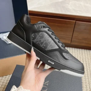 Dior B27 Uptown Sneakers in All Black/Smooth cowhide