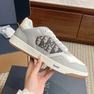 Dior B27 Uptown Sneakers in Gray/White