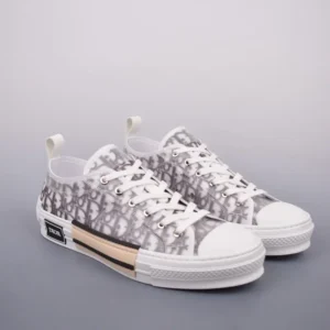 Dior B22 Low Sneakers in White/Gray