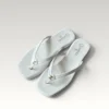 Chanel CC Logo Flip-Flops - White