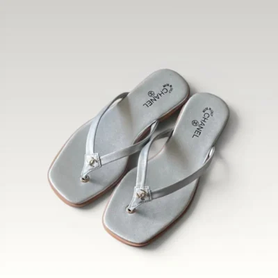 Chanel CC Logo Flip-Flops