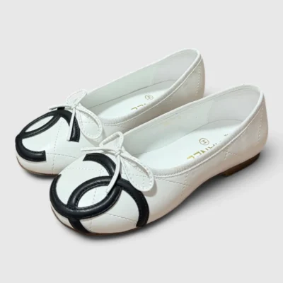 Chanel Quilted Large CC Ballet Flats