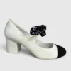 Mary Jane Pumps - White Black